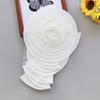 Fashionable Pleated Big Flower Lapel Pin Exaggerated Folded Flower Brooch for Dress and Shirt Women Breastpin Ornament