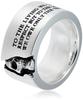 Monroe Message Schädel 925 Sterling Japanische Größe 19 Dr. Ring, Silber, FC-114SE-SV-19,