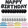 43 Stück 16 Zoll Happy Birthday Dekoration Ballons Rosa Blau Buchstaben Folienballons Set Geburtstagsparty Deko Luft Globos Anniversaire