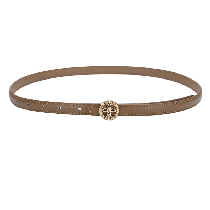 Women's Belt Trendy and Fashionable Thin Belt Design Niche with Jeans Suit Black Simple Versatile Trousers