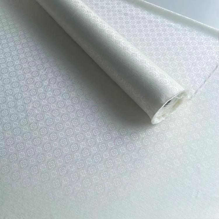 100x114cm Four-Leaf Diamond Jacquard Silk Sambu Satin for New Chinese-Style Qipao, Hanfu, and Traditional Garments