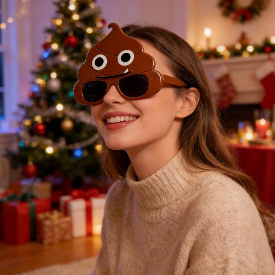 Occhiali Divertenti a Forma di Cacca Occhiali da Sole per Feste Accessorio per Foto di Compleanno Accessorio per Festival Occhiali per Eventi Disco Regalo Scherzo