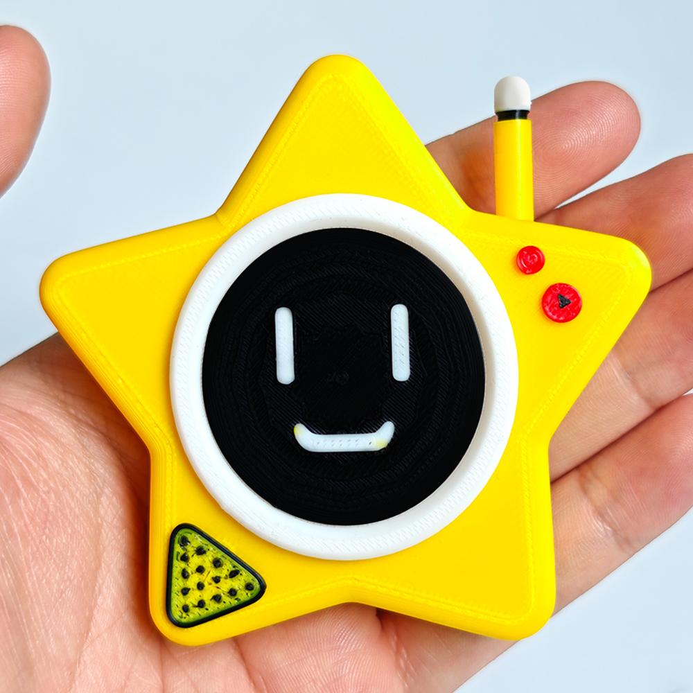 New 3D Printed Props Star Shaped Handheld Communicator Model with 6 Interchangeable Faces Cosplay and Halloween Costume Accessor