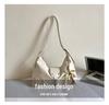 2026 Women's Retro Leather Tote: Large Capacity, Solid Color, Commuting Shoulder & Crossbody Bag