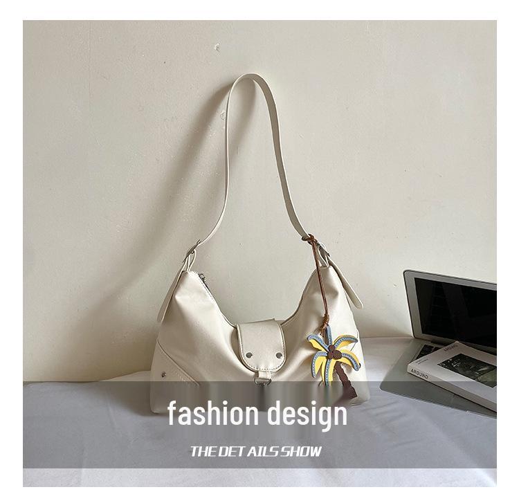 2026 Women's Retro Leather Tote: Large Capacity, Solid Color, Commuting Shoulder & Crossbody Bag