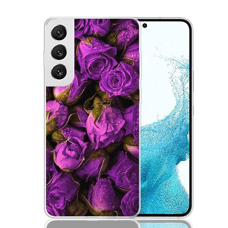 Purple Lavender Flowers Phone Case For Samsung Galaxy S26 S25 Edge S24 S23 FE S22 Ultra S21 Plus S20 + Fundas Cover Coque Galaxy