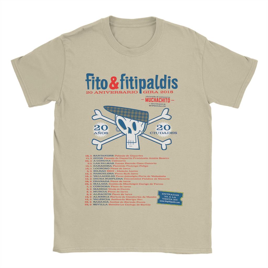 Fito Fitipaldis Musikband Poster Herren T-Shirt Lustige T-Shirts Kurzarm Rundhals T-Shirts Baumwolle Grafikbekleidung