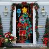 Christmas UV Fluorescent Door Banner/cover Background/holiday Party Decoration/Christmas Decorative Hanging Cloth