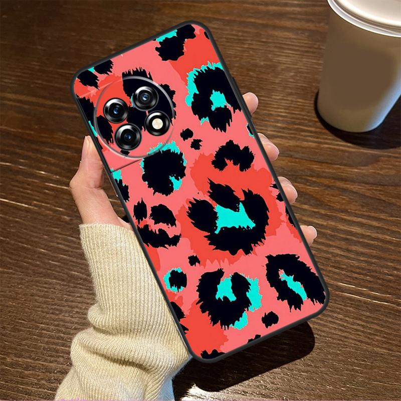 Leopard Skin Case For OnePlus 10T 8T 10R 12R 13R 13s 13 12 11 9 10 Pro Nord CE 5 2 3 4 Lite N20 N30 Cover