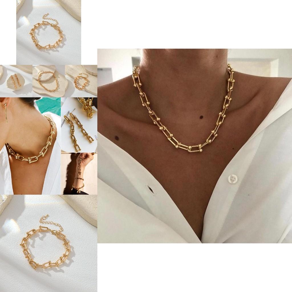 Elegant Geometric Alloy U-shaped Horseshoe Buckle Jewelry For Trendy Fashionistas