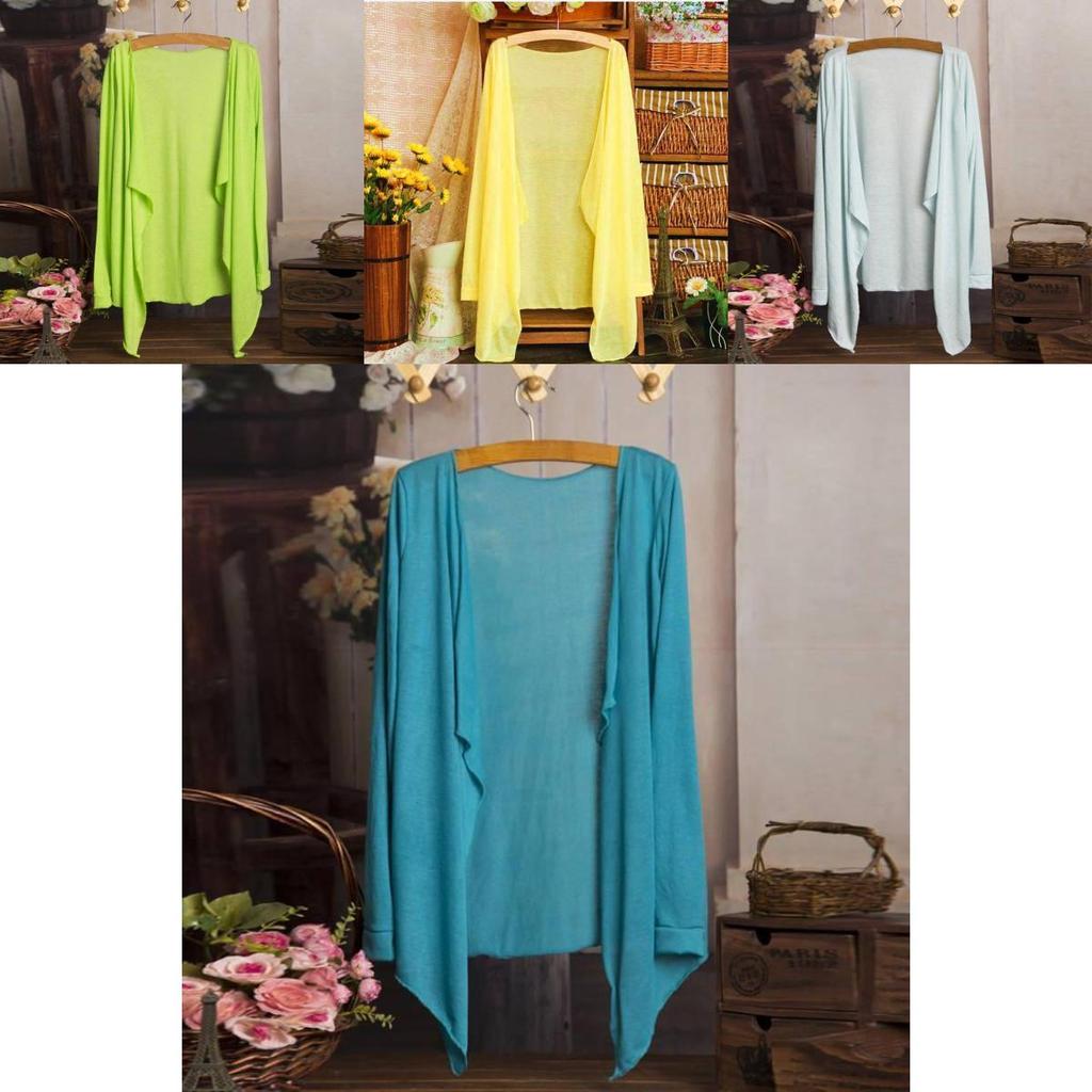 Elegante Camicia Coreana a Maniche Lunghe Protezione Solare Cardigan Leggero e Traspirante per Donna