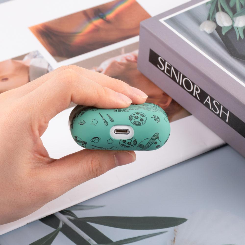 For AirPods 4 TPU Case Earphone Charging Box Water Transfer Printing Protective Cover