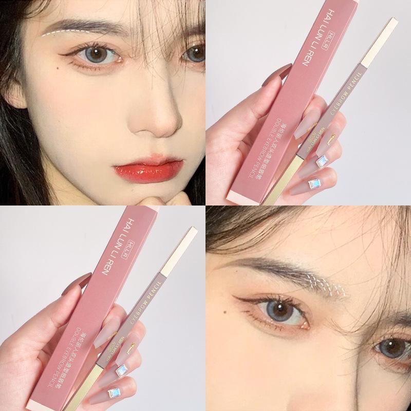 Helen Liren Doppelseitiger Augenbrauenstift: Wasserfest, Wischfest, Schweißfest, Langanhaltende Farbe.