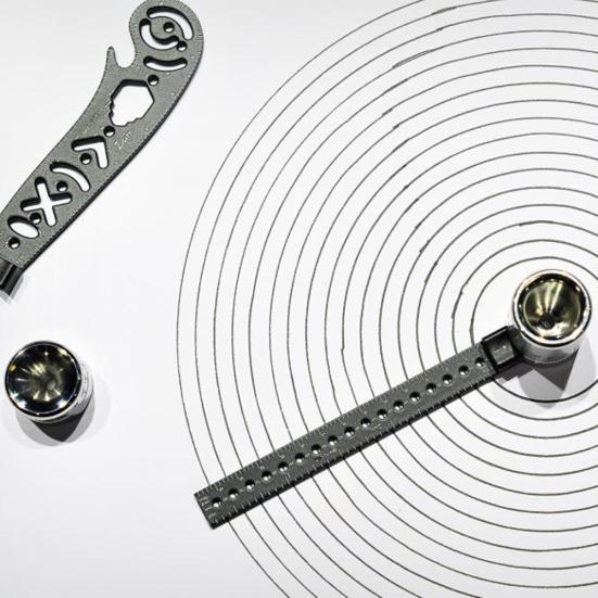 Strumento versatile portatile Goniometro Cerchi Disegno Righello magnetico dritto ad arco