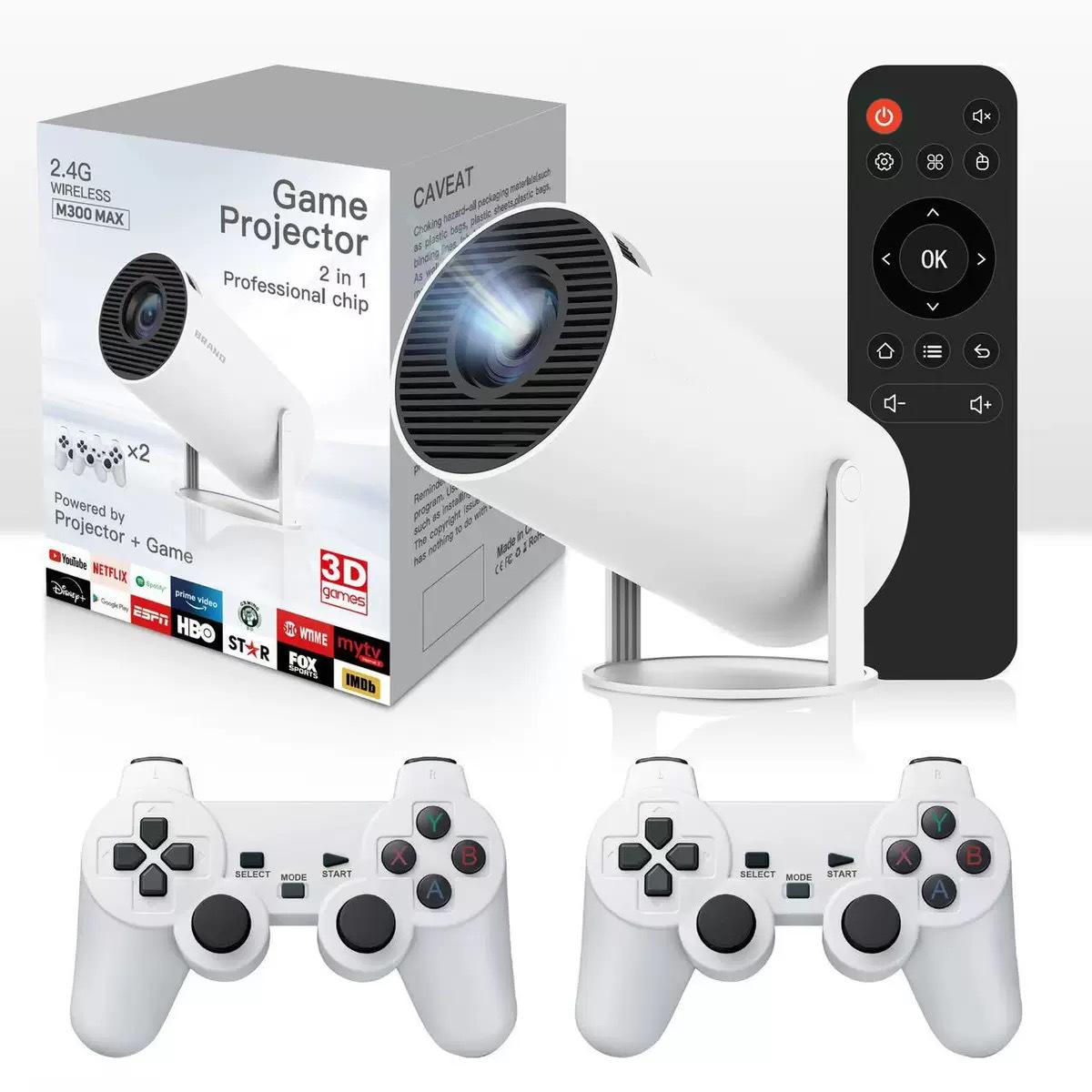

HY300MAX Portable Gaming Console Projector with Game Controller AU Plug