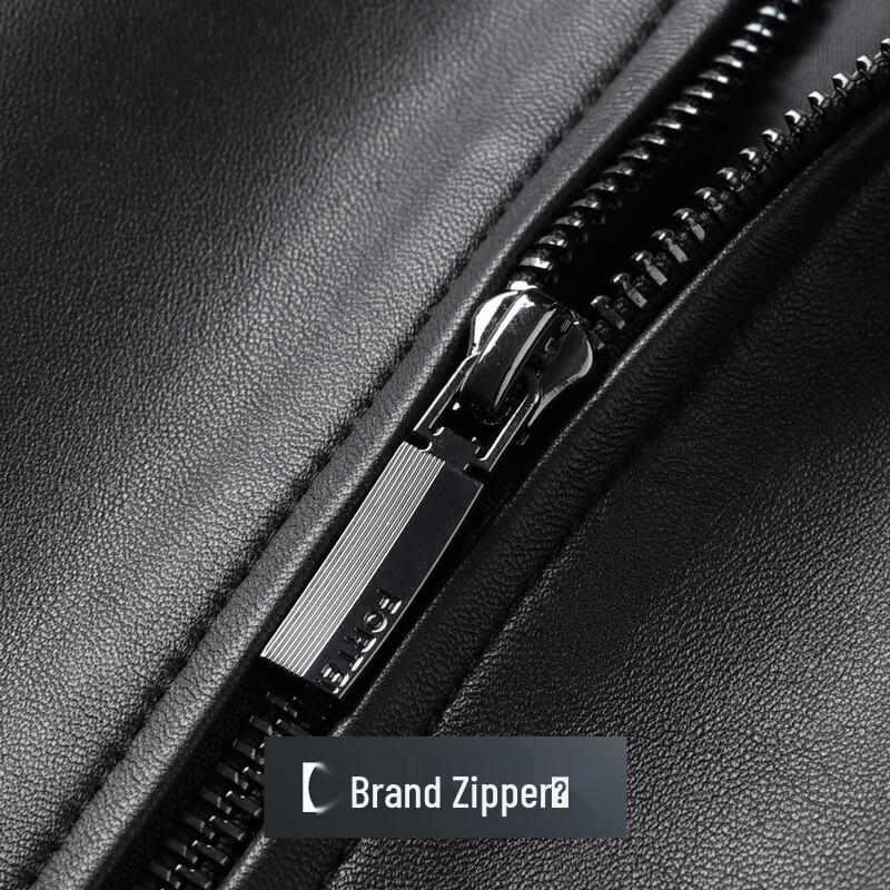 Men's Premium Sheepskin Leather Baseball Collar Jacket