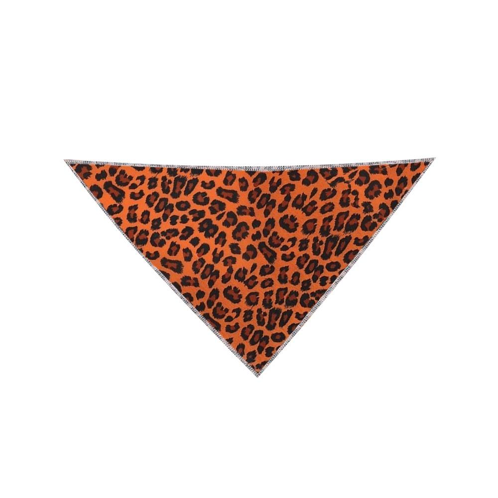 Multipurpose Leopard Print Saliva Towel Adjustable Cat Saliva Towel Pet Triangle Scarf  Party