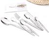 4PCS Western Vintage Silver Dinnerware Accessorie 18/10 Stainless Steel Set Repeatable Metal Spoons Fork Tableware for Kitchen Set