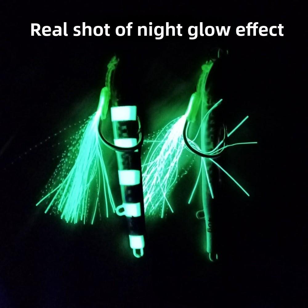 3D Print Jig Lure Treble Hook Jigging Bait Metal Jig Glow Jig  Fishing