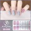 New type of bake-free gel nail polish film, full sticker, plaid spring and summer flower nail art film, nail film, waterproof paper patch