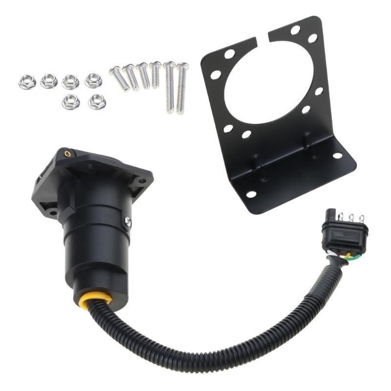 4-Way Flat Truck to 7-Way Blade Motorhome Trailer Circuit Socket Power Adapter Automatic Circuit Adapter