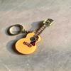 Vintage Style Wooden Guitar Charm Lightweight Acrylic Guitar Pendant  Purses