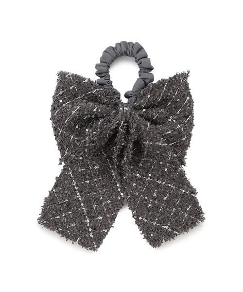Snidel Ribbon Tweed Scrunchie SWGG255644 DGRY Free Size Women's