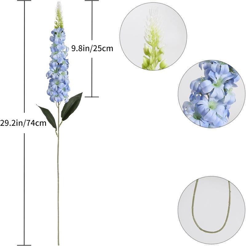 Single Hyacinth Simulation Flowers Delphinium Violets Home Wedding Home Decorations Silk Flowers Fake Flowers Shooting Props Decoration Fake Flowers