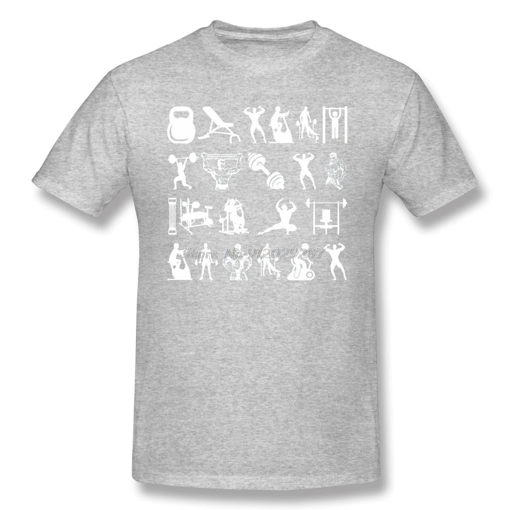 Sports Collage Essential Print Cotton T-Shirt Bodybuilding Pumping GYM Muscle Training Crossfit For Men Fashion Streetwear