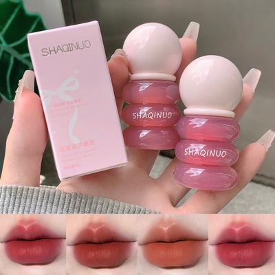 SHAQINUO Lip Mud Lip Glaze, Matte Velvet Lip Clay Long-lasting Non-drying Lipstick