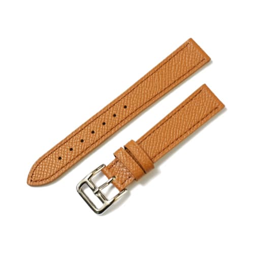 Import King Original Watch Parts, Compatible with Herm?s, for H Watch Small, Aftermarket Strap, Cowhide and Calfskin Leather, Brown, Stainless Steel,