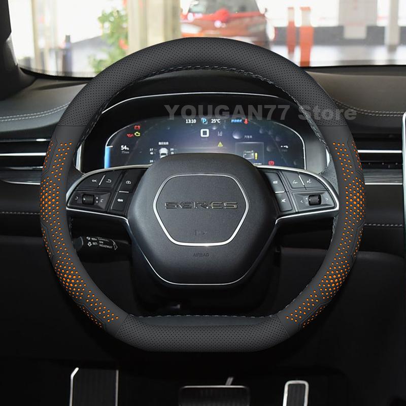 Leather Car Steering Wheel Cover For AITO M5 Seres 5 M5 -2025 Covers For Covers Auto Interior Seres Aito M5 Accessories 2025