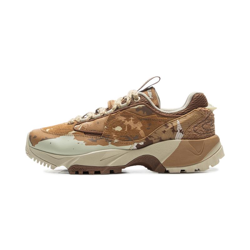 Li-Ning CF Shuo Xingye V2 Unisex Low Top Hiking Shoes Beige Brown AHCU061-1 39