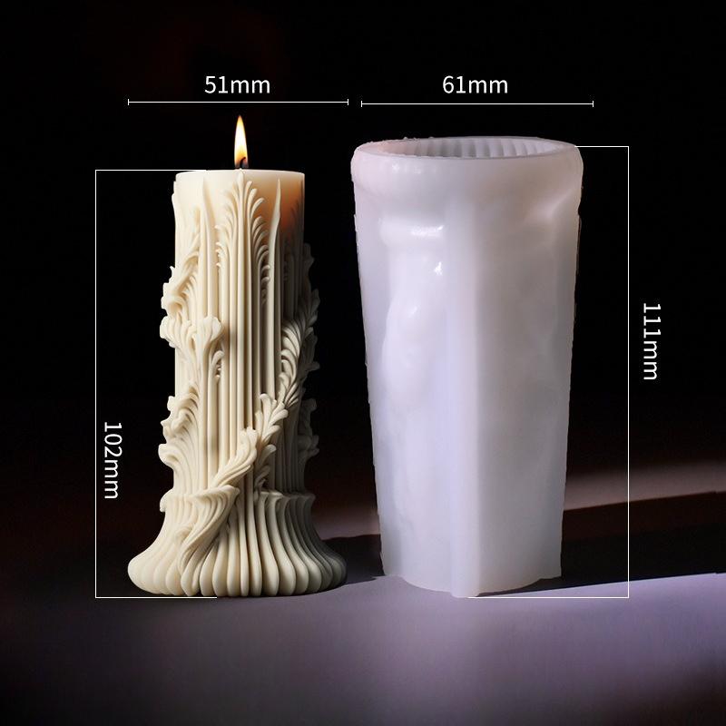 Silicone Mold for Aromatherapy Candles European-Style Cylindrical Minimalist Pillar Design