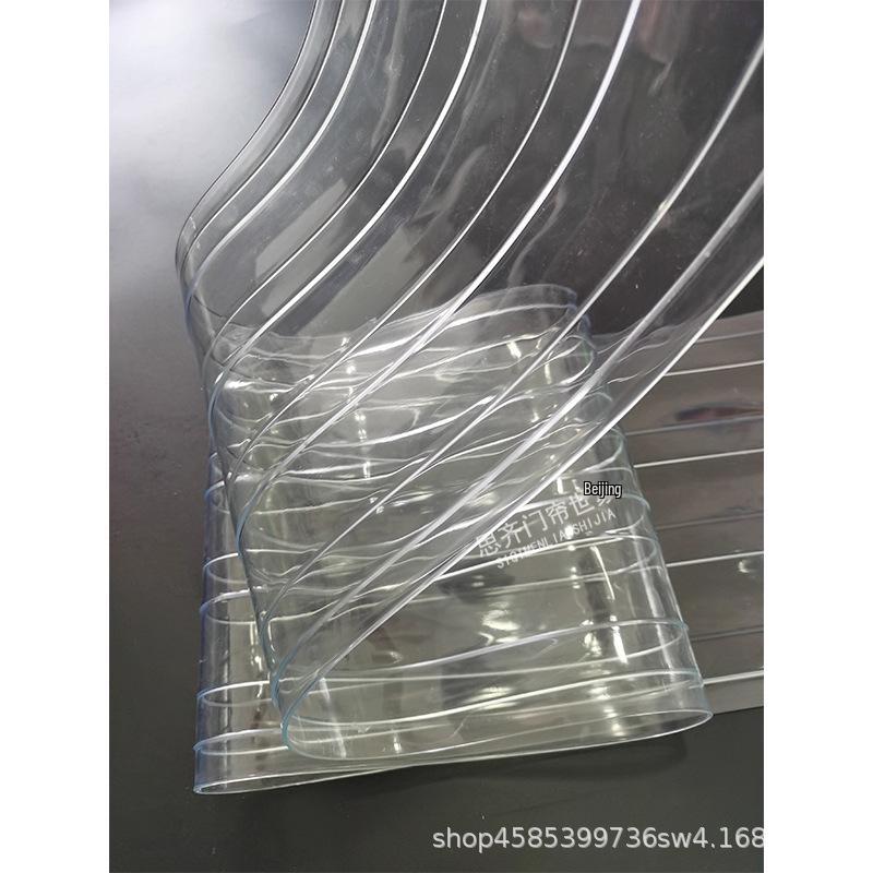 Sliding Foldable PVC Door Curtain: Movable, Transparent, Windproof, Dustproof, and Air Conditioning Partition.