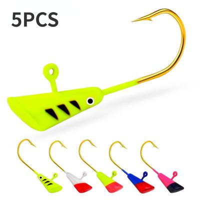 5PCS 0.8g 2g 2.9g Fishhook Soft Bait Hooks AD-Sharp Small Ice Fishing Hook for Lure Grub Worm Lure Hook Fishing Tackle