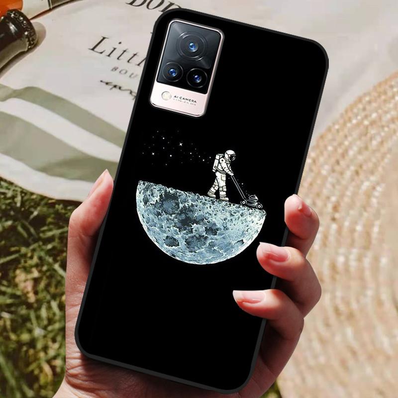 Dla Etui Coque vivo V21e Silikonowe Etui na Telefon z Tylną Pokrywą Dla vivo V21e Etui Miękki Bumper Funda na vivo V2061 V21 e V 21e 6.44" Torba