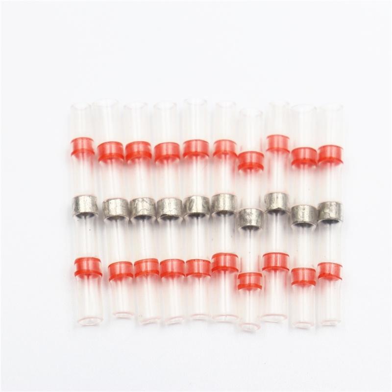 100pcs Waterproof Solder Ring Heat Shrinkable Tube Wire Wiring Waterproof Insulation Heat Shrink  Sleeve Cable Connector