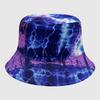 Neutral Summer Tie Dye Printed Fisherman Hat Outdoor Breathable Hat Sunshade