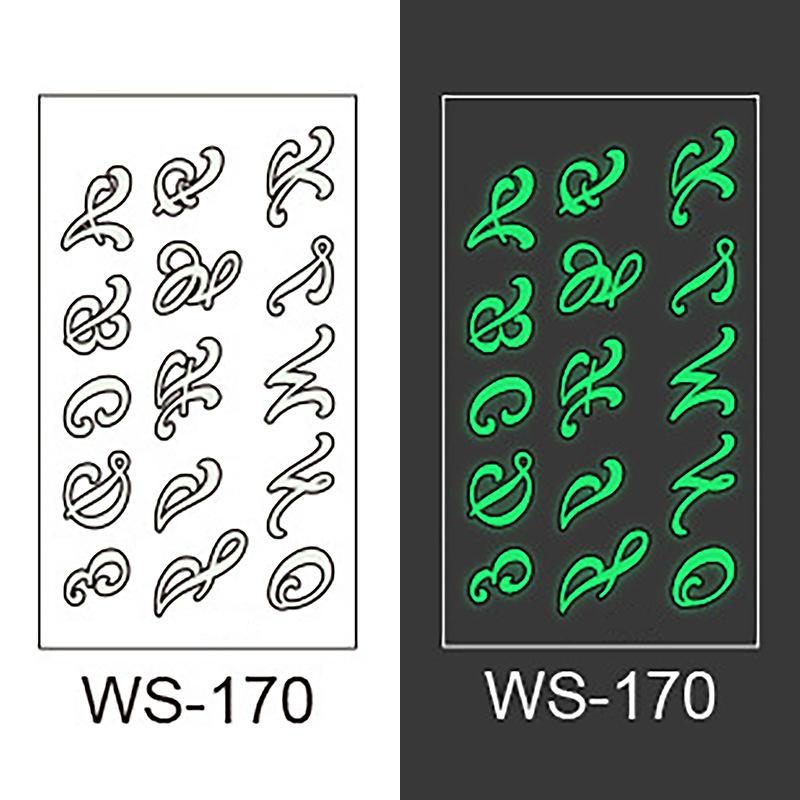 New luminous tattoo stickers small fresh fashion personality luminous stickers temporary tattoo stickers