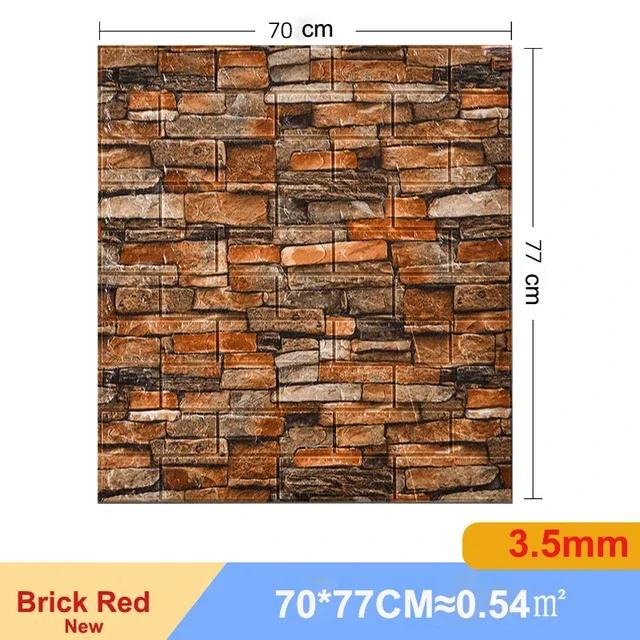 1/5/10 Pcs 3D Wall Stickers Self Adhesive Foam Panels Home Wall Decor Living Room House Brick Sticker Wallpaper Decoration