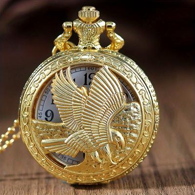 Men Hollow Watches Retro Pocket Watch Women Mens Necklace Pocket Watches