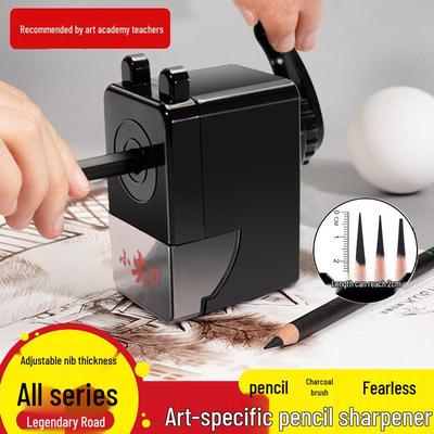 Hand-Cranked Sketch Pencil Sharpener for Art Students - Compact and Efficient for Charcoal and Regular Pencils