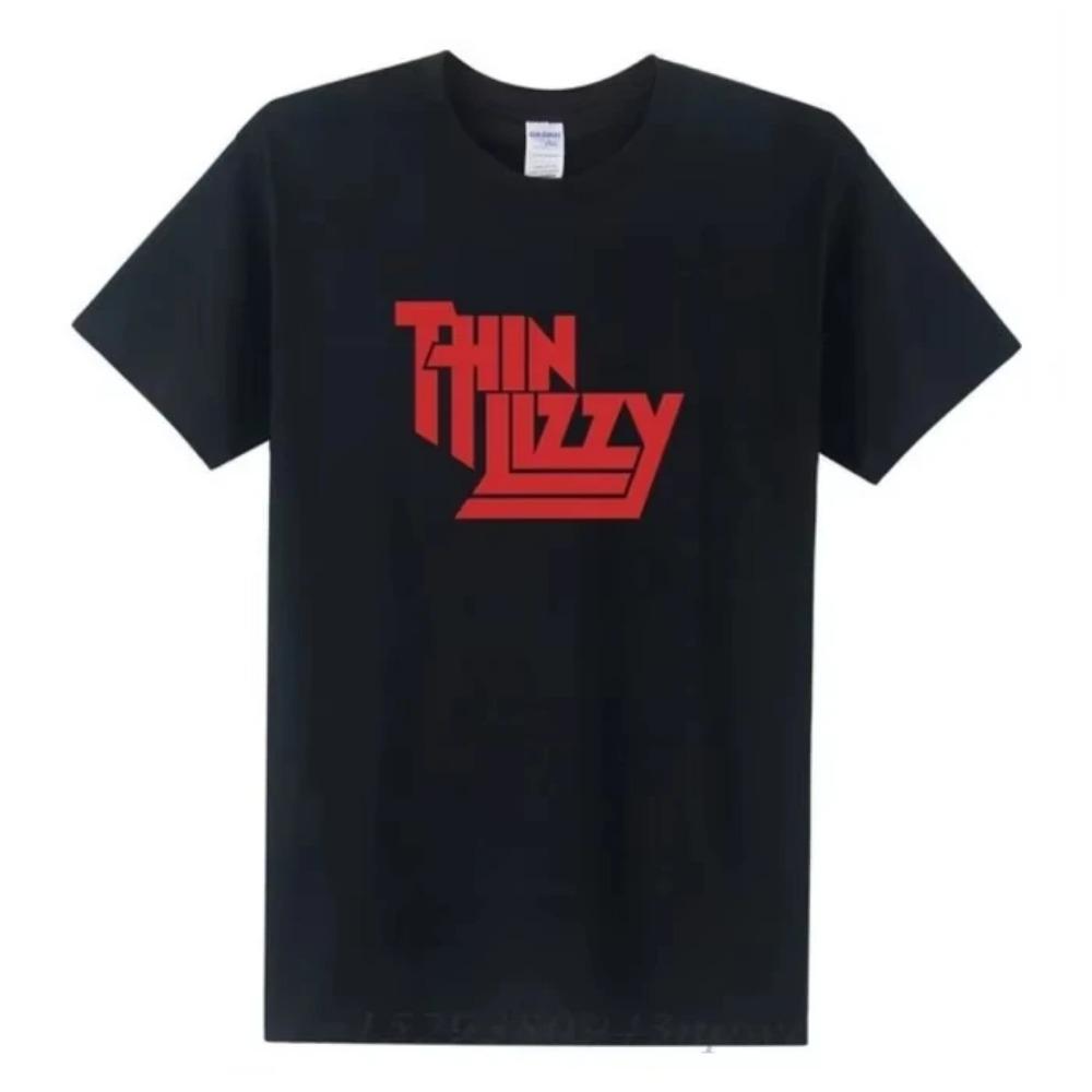 2025 Heavy Metal Thin Lizzy T-Shirt Herren Tops Musik Sänger T-Shirt Kurzarm Baumwolle Rundhals T-Shirt Oberteil Kleidung