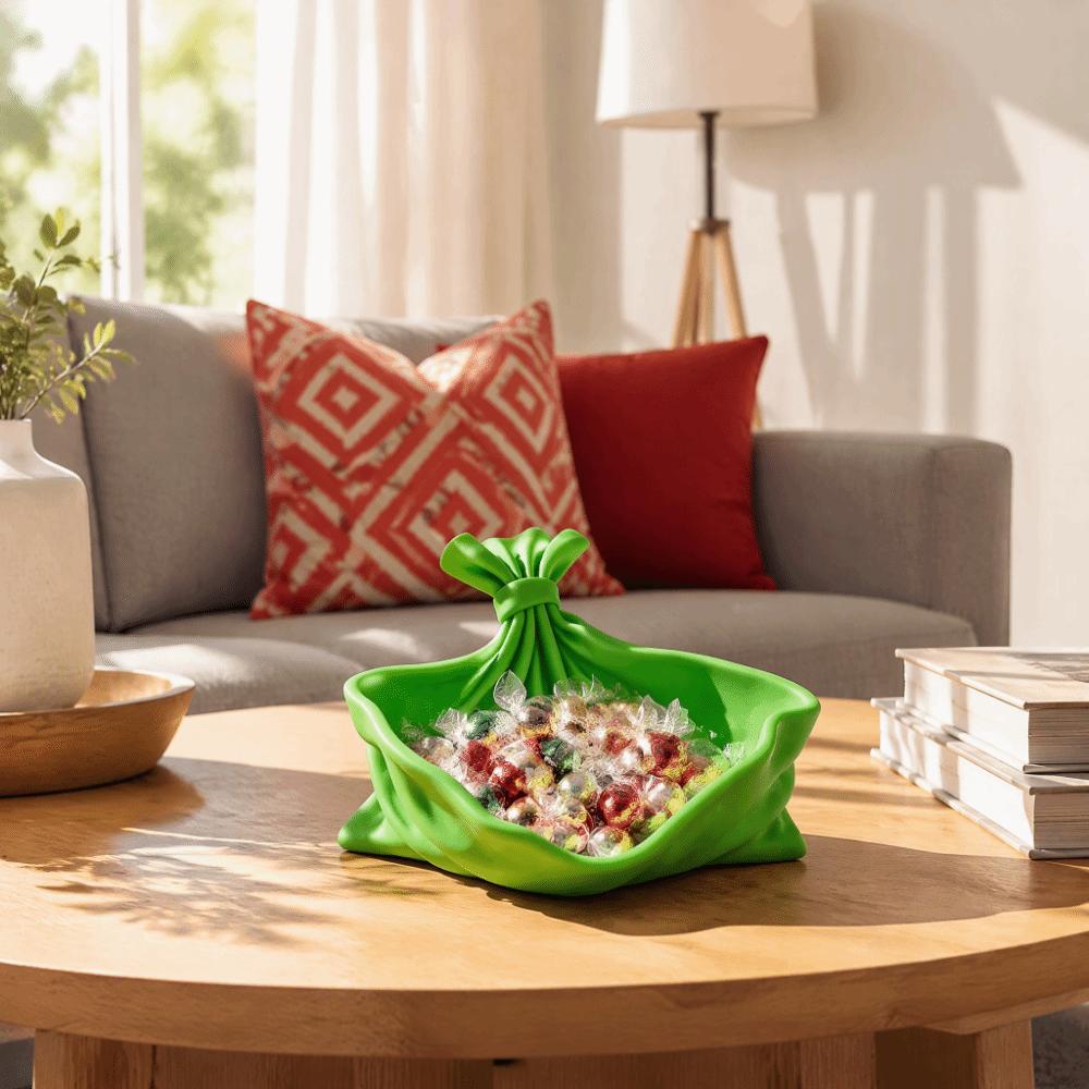 Solid-colored Gift Bag Shape Tray Lightweight 3D Printed Tray  Festive