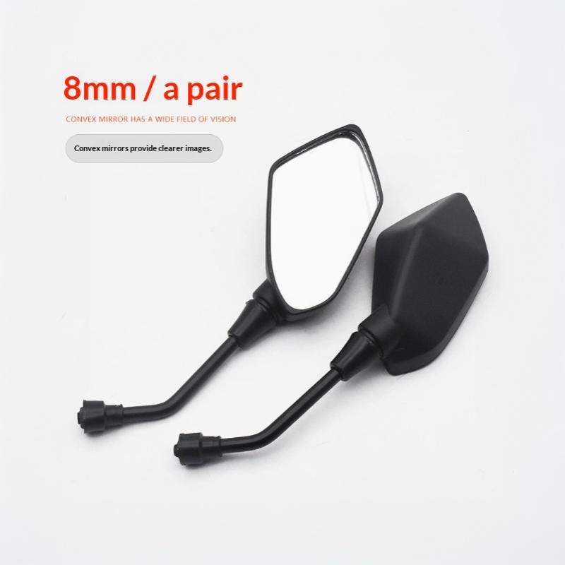 1 Pair Scooter E-Bike Rearview Mirrors Universial 8/10Mm Motorcycle Handlebar Mirror Electromobile Back Side Convex Mirror