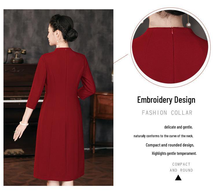 2024 Elegant Wine Red Plus Size Mother of the Bride Dress