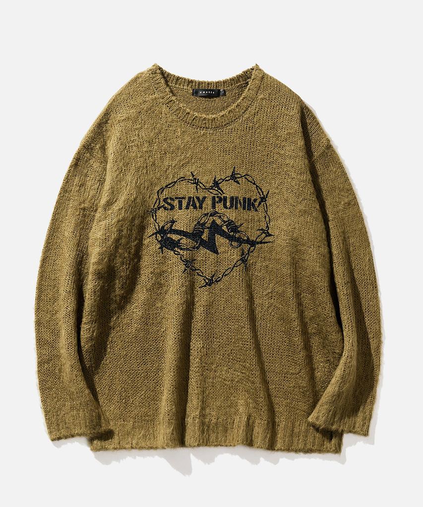 VASTIC Stay Punk Brush Knit_Khaki