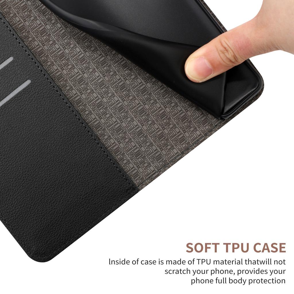 HT06 For Samsung Galaxy A34 5G Shockproof Case Litchi Texture PU Leather Wallet Phone Case