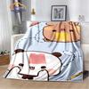 Cartoon Print Bear and Pa Blanket Cute Bubu  Dudu Series  S Warm Flannel Soft Comfortable Home Bed#(16)